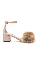 Brother Vellies Fwrd Exclusive Dhara Tufted Fox Fur Sandals In Neutrals