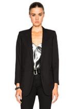 Saint Laurent Gabardine Blazer In Black