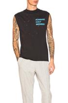 Satisfy Cult Moth Eaten Sleeveless Tee In Black