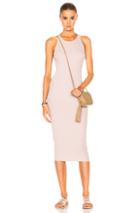 Enza Costa Rib Sheath Tank Midi Dress In Pink,neutrals