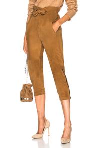 Marissa Webb Maxwell Suede Pant In Neutrals