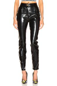 Balmain Patent Leather Pants In Black
