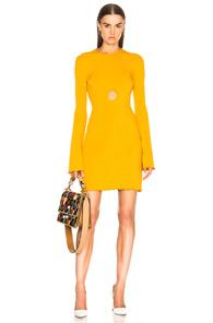 Ellery Holey Sunshine Kid Rib Dress In Yellow