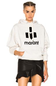 Isabel Marant Etoile Mansel Marant Hooded Sweatshirt In Gray