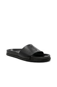 Saint Laurent Leather Jimmy 20 Sandals In Black