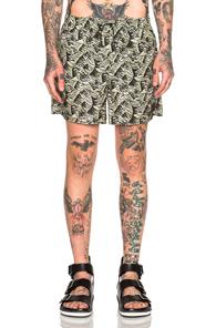 Acne Studios Perry Print Swim Trunks In Green,abstract