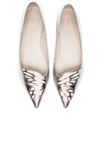 Sophia Webster Leather Bibi Butterfly Flats In Metallics