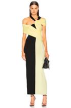 Haider Ackermann Drape Knit Dress In Black,yellow