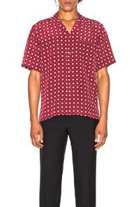 Saint Laurent Short Sleeve Shirt In Abstract,red