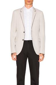 Lanvin Evening Silk Piping Blazer In Neutrals