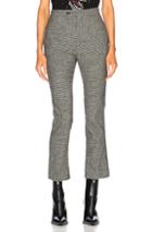 R13 Skinny Kick Flare Trouser Pant In Black,checkered & Plaid