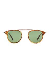 Garrett Leight Van Buren Combo 46 Folding In Brown