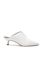 Tibi Dana Leather Mules In White