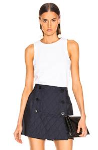 Tibi Sleeveless Shell Top In White