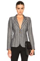Smythe Tweed Duchess Blazer In Stripes,gray