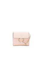 Chloe Leather Faye Square Wallet In Pink,neutrals
