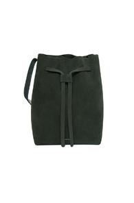 Mansur Gavriel Suede Drawstring Hobo In Green