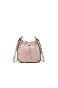 Valentino Rockstud Bucket Bag In Neutrals