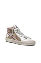 Golden Goose Suede Slide Sneakers In Neutrals,metallics