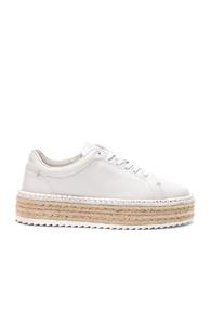 Rag & Bone Leather Kent Espadrilles In White,animal Print