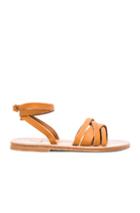 K Jacques Leather Galapagos Sandals In Neutrals