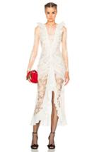 Alessandra Rich Chantilly Lace Nymph Dress In White