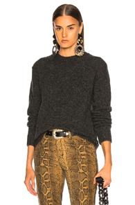 Helmut Lang Long Sleeve Brushed Crewneck Sweater In Gray