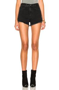 Rag & Bone/jean Justine Short In Black,gray