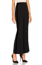 Roland Mouret Connor Viscose & Velvet Trousers In Black