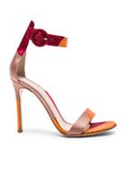 Gianvito Rossi Satin Portofino Heels In Red,orange,pink