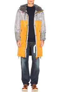 Junya Watanabe X The North Face Sleeping Bag Parka In Black,gray,orange