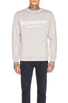 Burberry Logo Print Sweatshirt In Gray