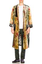 Pierre-louis Mascia Kanpur Stampato Robe In Green,floral,neutral,paisley,red,yellow