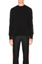 Givenchy Wool & Leather Patches Sweater In Black