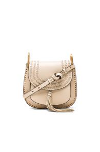 Chloe Medium Braided Leather Hudson Bag In White