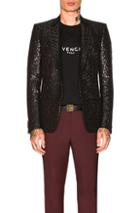 Givenchy Leopard Poly Lurex Jacket In Animal Print,black