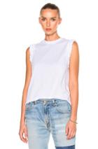 Victoria Victoria Beckham Ruffle Sleeveless Tee Shirt In White