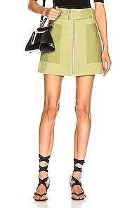 Proenza Schouler Pswl Belted Utility Skirt In Green