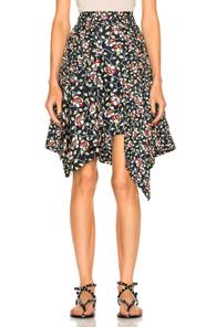 Isabel Marant Rachel Skirt In Black,floral