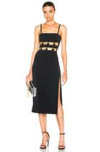 David Koma Exclusive Metal Midriff Mini Dress In Black