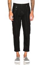 Helmut Lang Cropped Cargo Jeans In Black