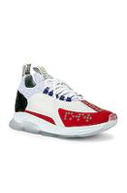 Versace Sport Sneakers In Gray,red,white