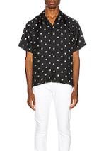 Amiri Star Short Sleeve Shirt In Black,stars