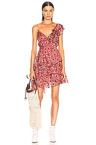 Isabel Marant Enta Dress In Novelty,paisley,red