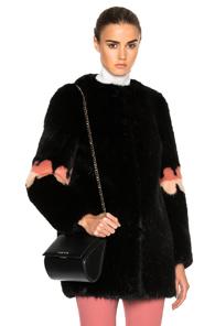 Shrimps Faux Fur Frilly Joseph Coat In Black
