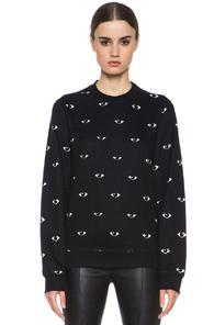 Kenzo Eye Print Sweatshirt In Black