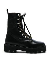 Altuzarra Leather Cosmo Ankle Combat Boots In Black