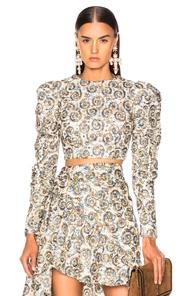 Atoir Painted Skies Top In Abstract,brown,blue,white