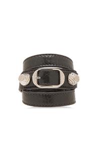 Balenciaga Giant Triple Wrap Bracelet With Nickel Hardware In Gray