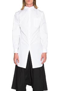 Comme Des Garcons Homme Plus Backwards Cotton Shirt In White